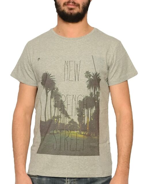 T-shirt Gris New french Street