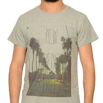 Gray New French Street T-shirt