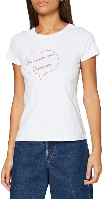 T-shirt Blanc Le cœur des femmes 1