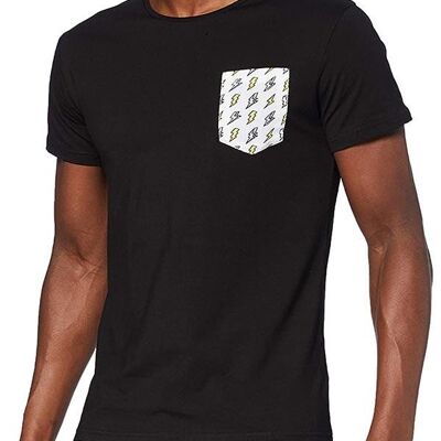 Schwarzes T-Shirt mit "Eclair" Tasche