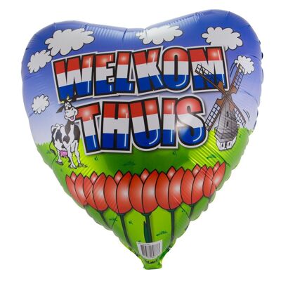 Welkom Thuis Hartballon - 46 cm