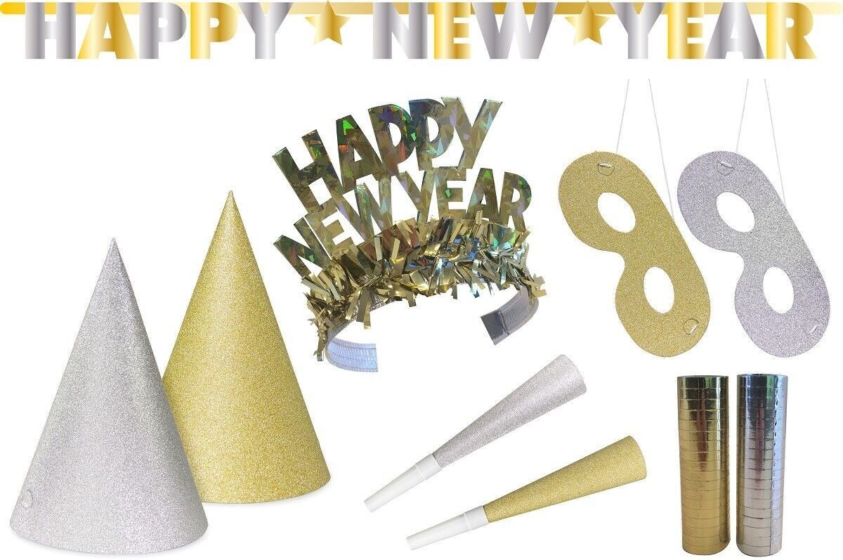 Party Pack Happy New Year Glitter - 27 pièces