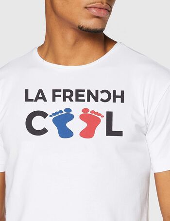 T-shirt Blanc La Frenchcool Pieds 2