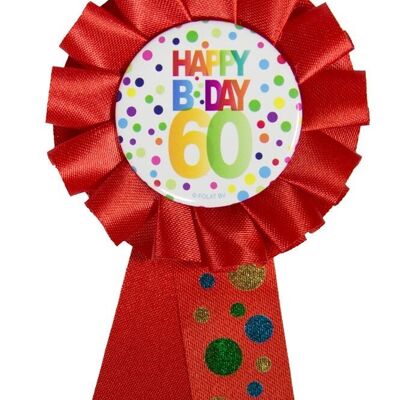 60 Jaar Happy Birthday Stippen Rozet