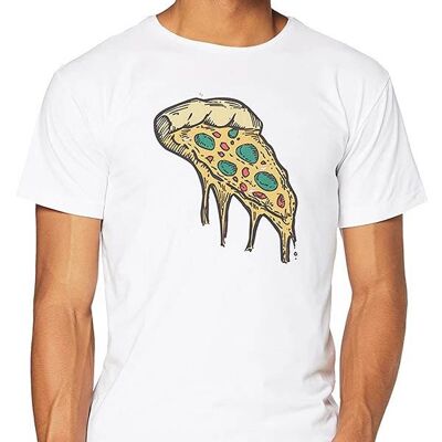 Maglietta Bianca Fetta di Pizza