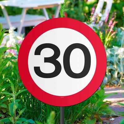 30 Jahre Straßenschild Gartenschild