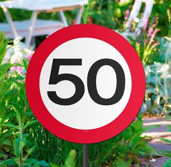 Panneau de signalisation 50 ans Panneau de jardin 1