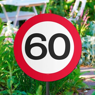 60 años señal de tráfico señal de jardín