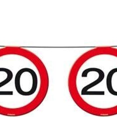 20 Jaar Verkeersbord Slinger - 12 meter