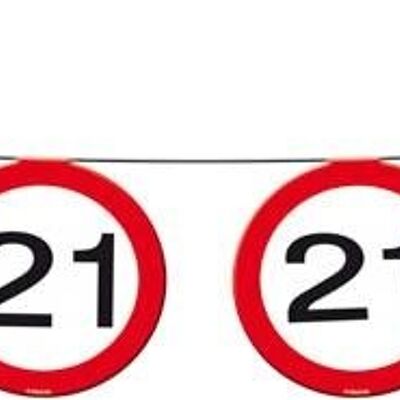 21 Jaar Verkeersbord Slinger - 12 meter