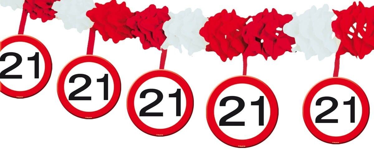 Ghirlanda di segnaletica stradale di 21 anni con ganci