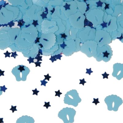 Confettis de Table Bleus - Naissance Garçon