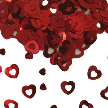 Déco de table / confettis déco coeur rouge 1