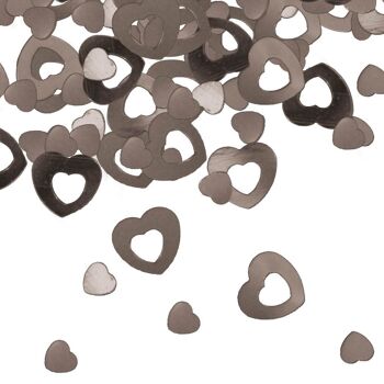 Décoration de table / confettis décoratifs Silver Heart 1