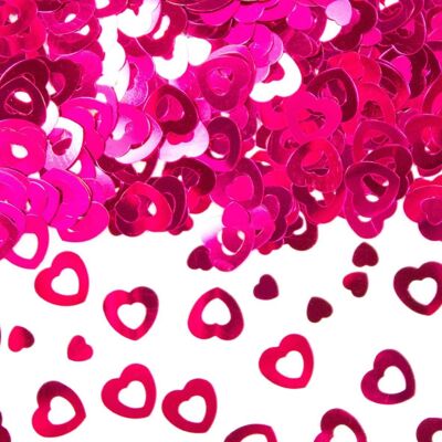 Table decoration / decorative confetti heart pink