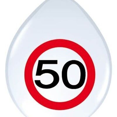 50 Years Traffic Sign Balloons - 8 pieces