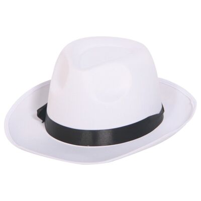 chapeau de gangster blanc