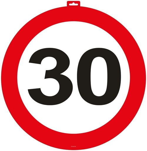 30 Jaar Verkeersbord Deurbord - 47cm