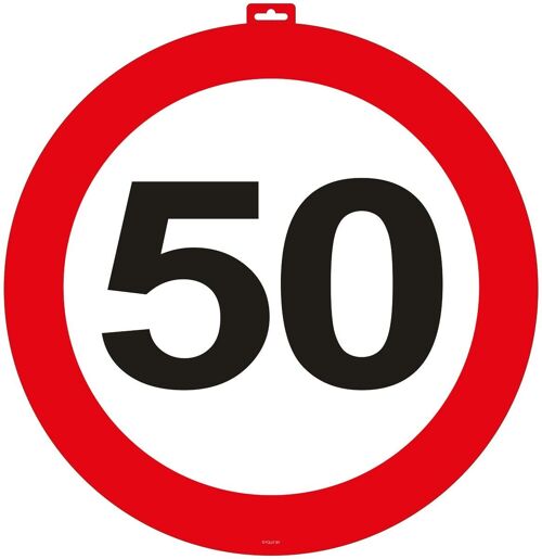 50 Jaar Verkeersbord Deurbord - 47cm