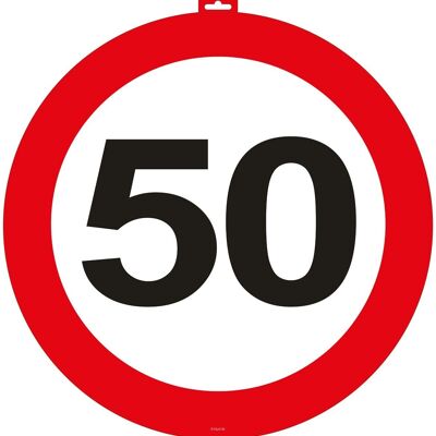50 Years Traffic Sign Door Sign - 47cm