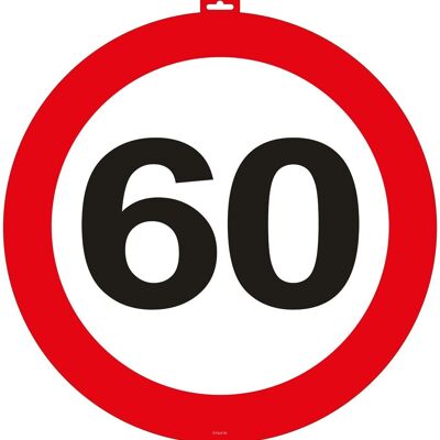 60 Years Traffic Sign Door Sign - 47cm