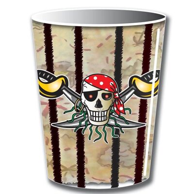 Red Pirate pirate cups - 8 pieces