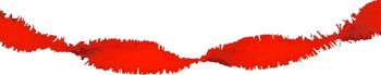 Guirlande en papier crépon rouge - 24 mètres 2