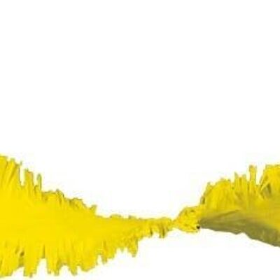 Girlande aus gelbem Krepppapier - 24 Meter