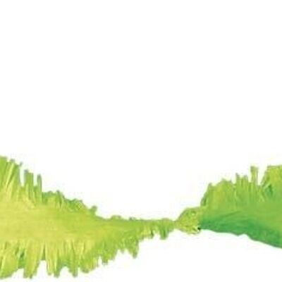 Hellgrüne Girlande aus Krepppapier 24 Meter