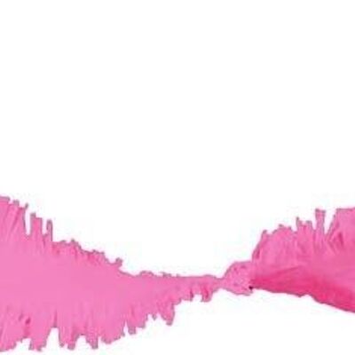 Ghirlanda di carta crespa rosa - 24 metri