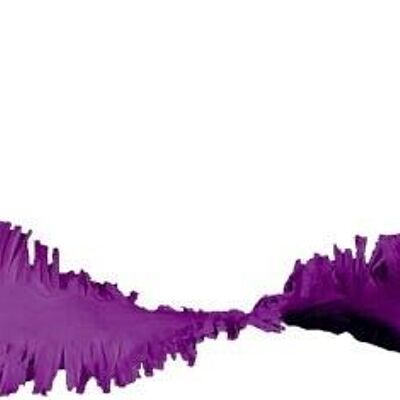 Purple Crepe Paper Garland - 24 meters