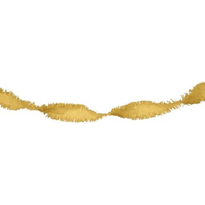 Golden Crepe Paper Garland - 24 meters