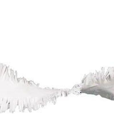 Ghirlanda di carta crespa bianca - 24 metri