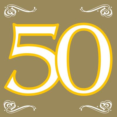 50 Years Gold Napkins - 20 pieces