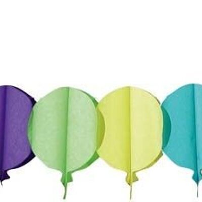 Guirlande ballon papier multicolore - 6 mètres