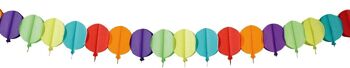 Guirlande ballon papier multicolore - 6 mètres 1