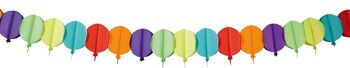 Guirlande ballon papier multicolore - 6 mètres 2