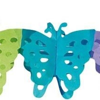 Garland Paper Butterfly Multicolored - 6 meters