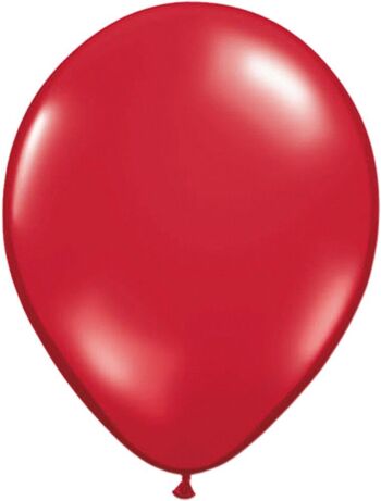 Ballons rouge rubis - 100 pièces 1
