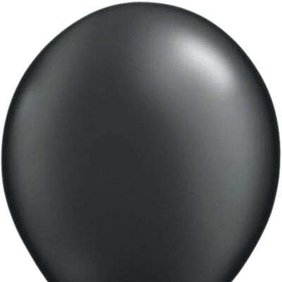 Zwarte Metallic Ballonnen 30cm - 100 stuks