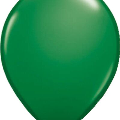 Dunkelgrüne Metallic-Luftballons 30 cm - 100 Stück
