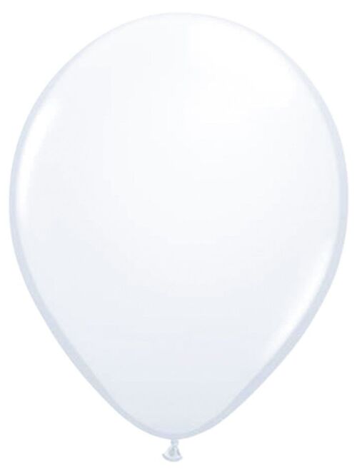 Witte Metallic Ballonnen 30cm - 100 stuks