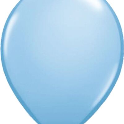 Ballonnen lichtblauw metallic 30cm - 100 stuks