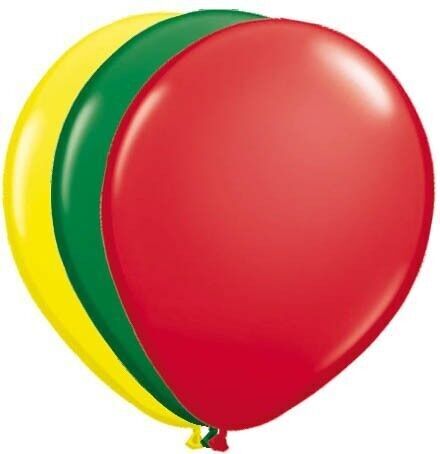 Palloncini rosso-verde-giallo - 25 pezzi