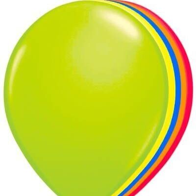 Ballonnen neon meerkleurig 25 cm - 8 stuks
