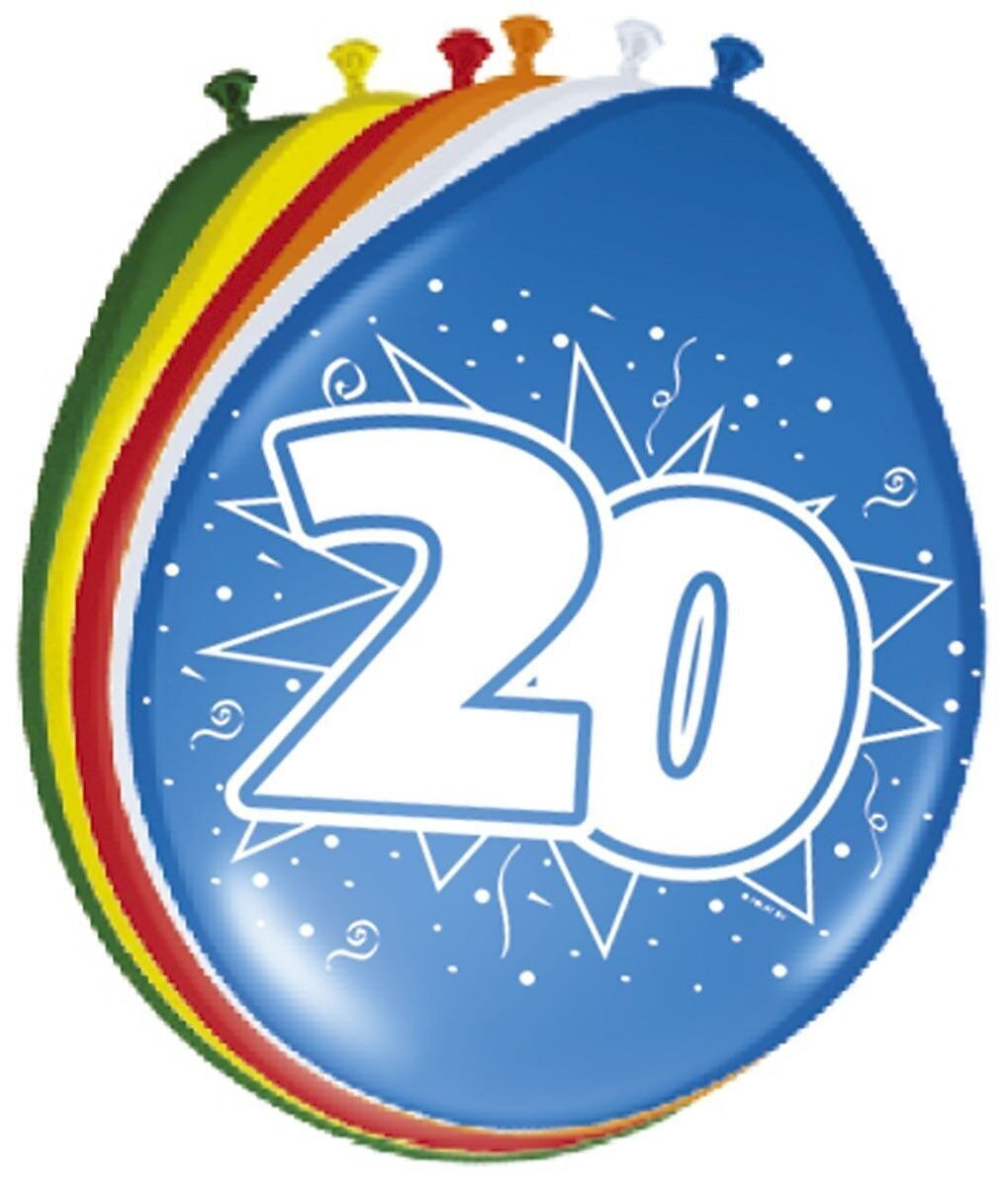 Palloncini 20 anni 30cm 8 pezzi