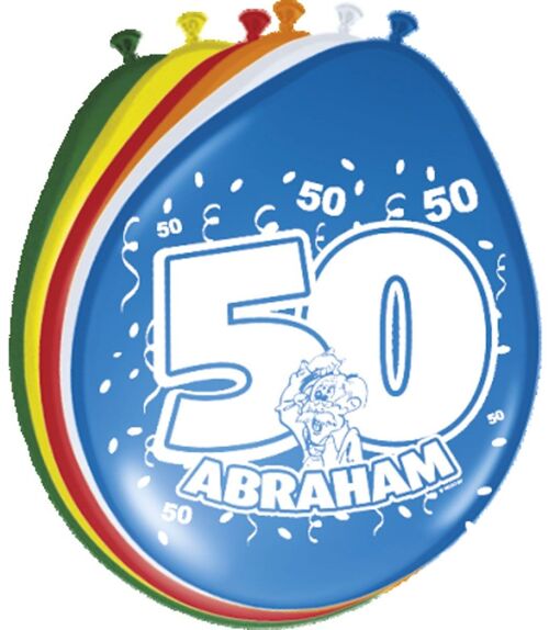 50 Jaar Abraham Ballonnen - 8 stuks
