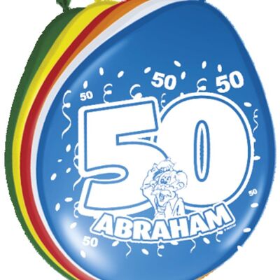 Globos 50 años Abraham - 8 piezas