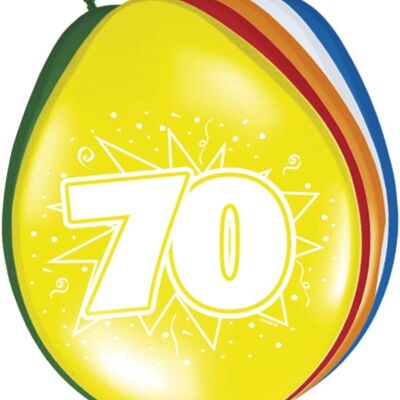 Ballons 70 ans - 8 pièces