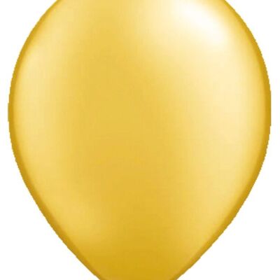Goldene Metallic-Luftballons 30 cm - 10 Stück